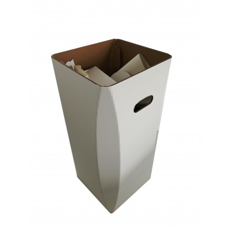 poubelle en carton collection angles arrondis 150 litres